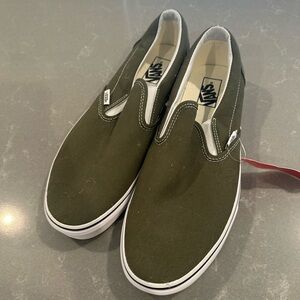 Vans Men's Green Slip-On Loafers
